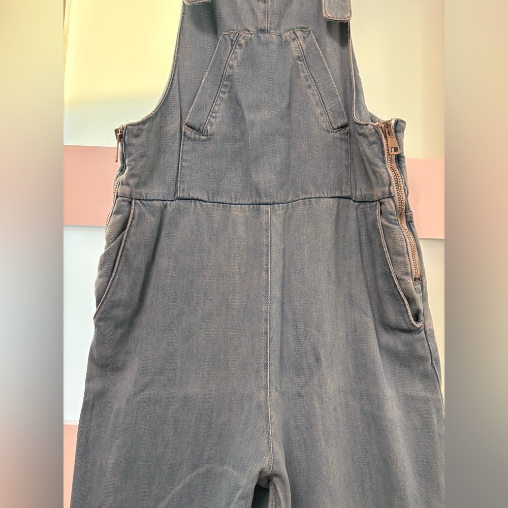 Chloé Washed Blue Denim Overalls Jumpsuit Size Fr 40 - Picture 5 of 16